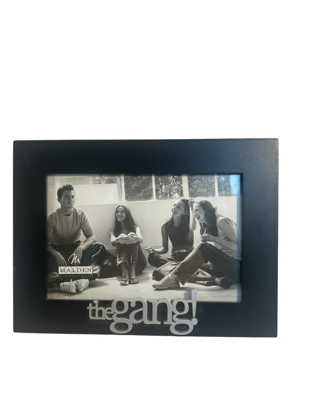 Malden 4 x 6 Black Photo Frame with Silver 'the gang!' Accent.  New with Tags